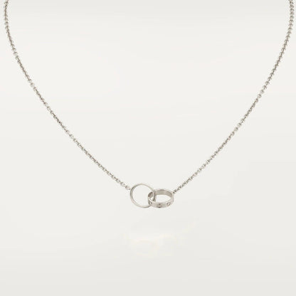 [Gaonasi]LOVE NECKLACE PINK GOLD AND SILVER