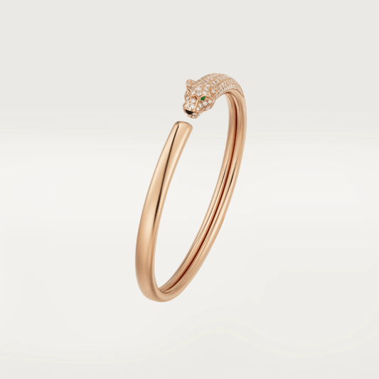 [Gaonasi]PANTHERE ROSE GOLD DIAMOND OPEN BRACELET