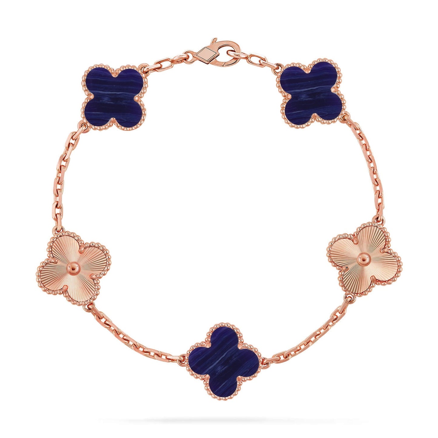 [Gaonasi]CLOVER 5 MOTIF PURPLE STRIPES BRACELET COLLECTION