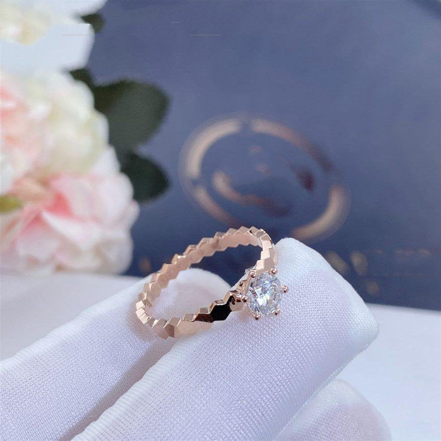 [Gaonasi]BEE LOVE RING PINK GOLD 1 DIAMOND