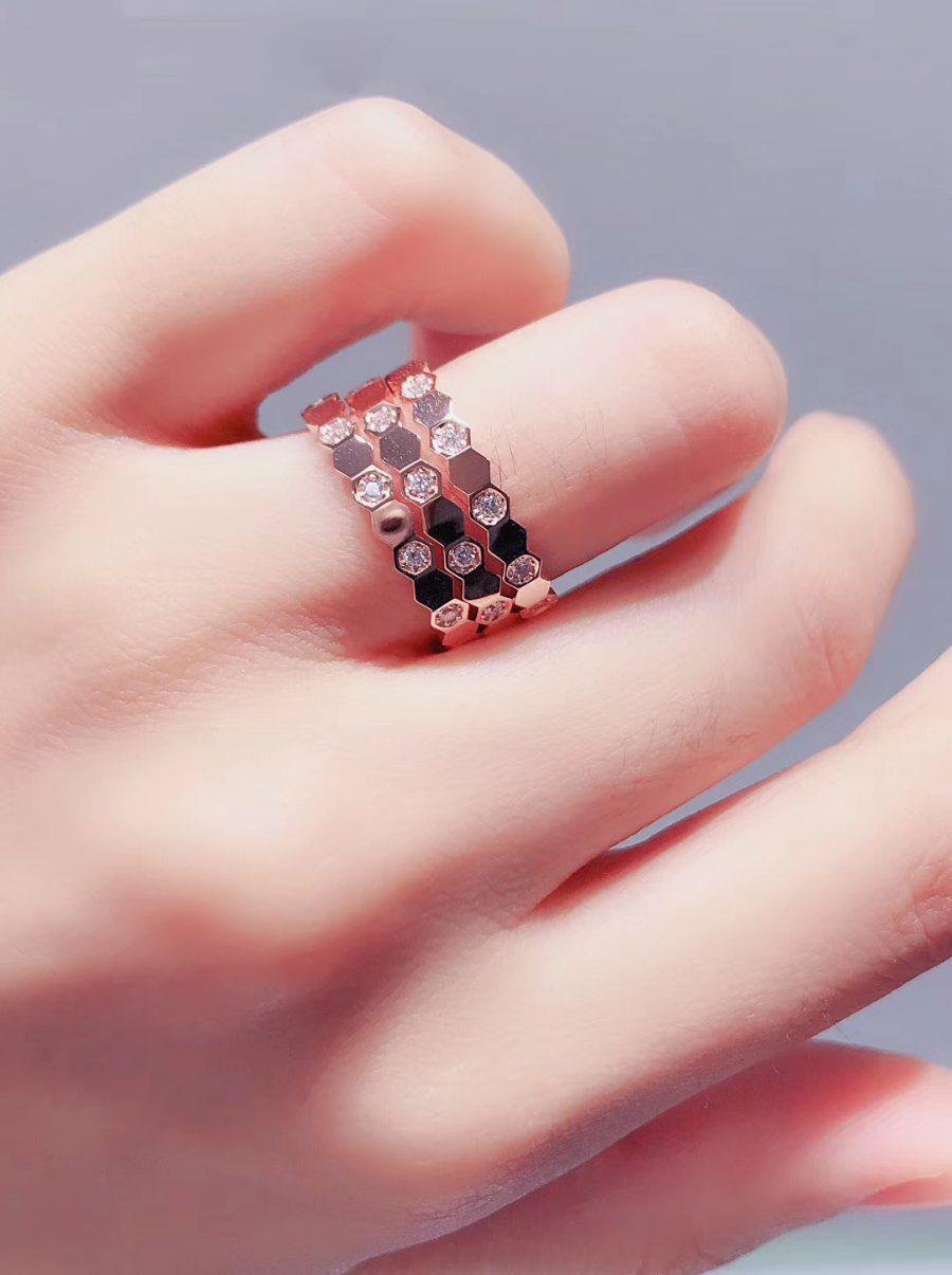[Gaonasi]BEE LOVE RING PINK GOLD DIAMOND