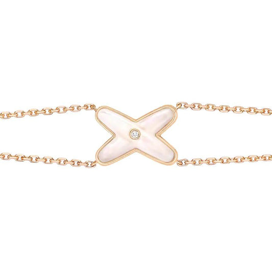[Gaonasi]JEUX BRACELET WHITE MOP PINK GOLD 1 DIAMOND
