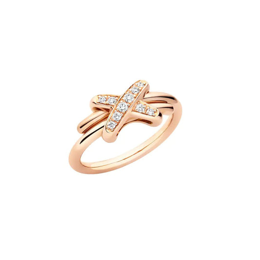 [Gaonasi]JEUX DE PINK GOLD DIAMOND RING
