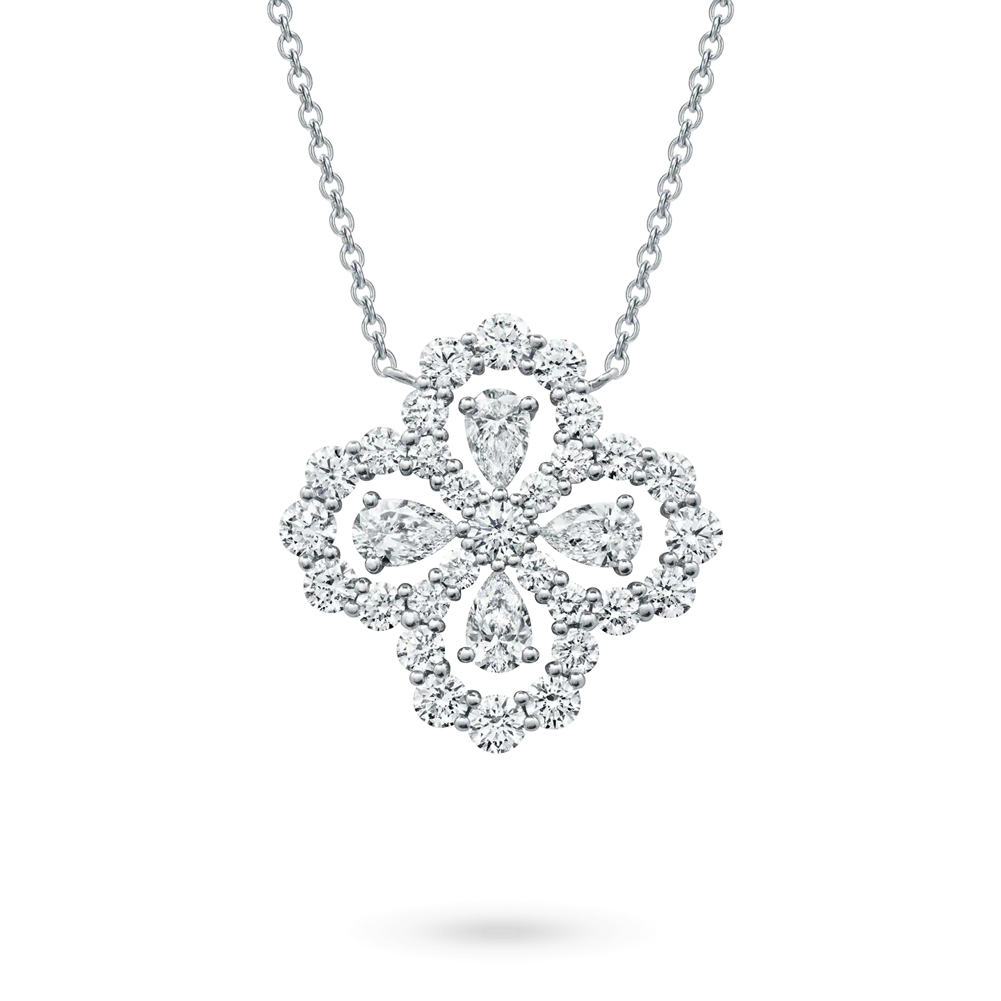 [Gaonasi]LOOP NECKLACE FULL MOTIF DIAMOND 16MM MULTIPLE COLORS
