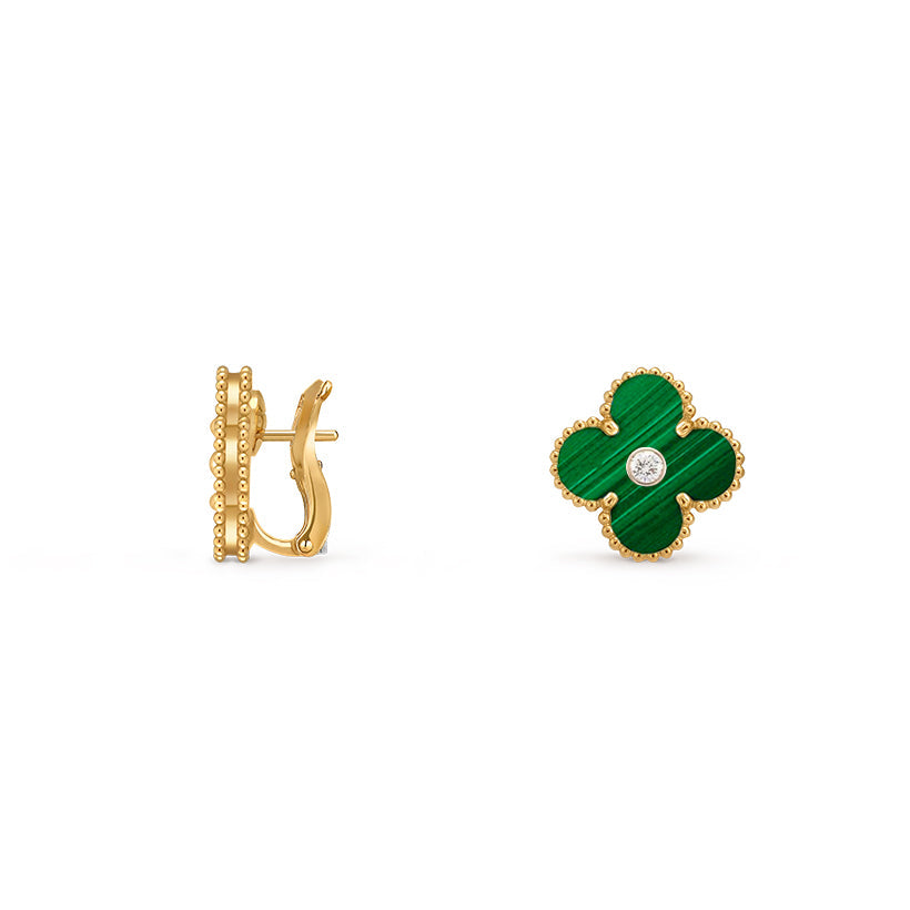 [Gaonasi]CLOVER 15MM MOP DIAMOND EARRINGS COLLECTION