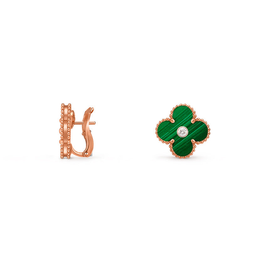 [Gaonasi]CLOVER 15MM MOP DIAMOND EARRINGS COLLECTION