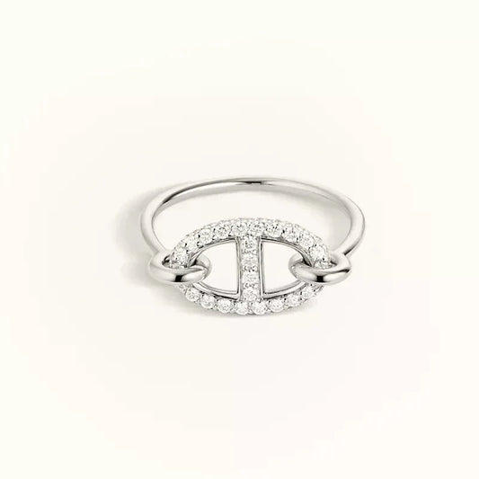 [Gaonasi]RONDE SMALL SILVER DIAMOND RING