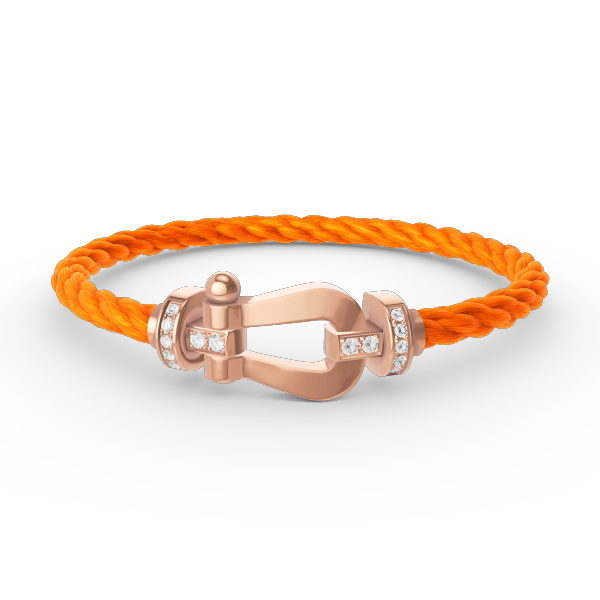 [Gaonasi]FORCE LARGE HORSESHOE HALF DIAMOND BRACELET ROSE GOLD