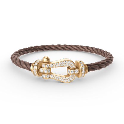 [Gaonasi]FORCE LARGE HORSESHOE FULL DIAMOND BRACELET GOLD