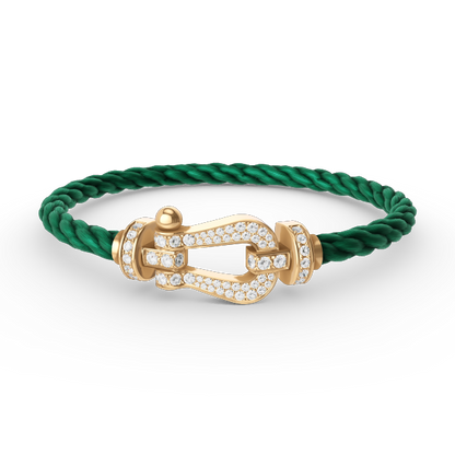 [Gaonasi]FORCE LARGE HORSESHOE FULL DIAMOND BRACELET GOLD