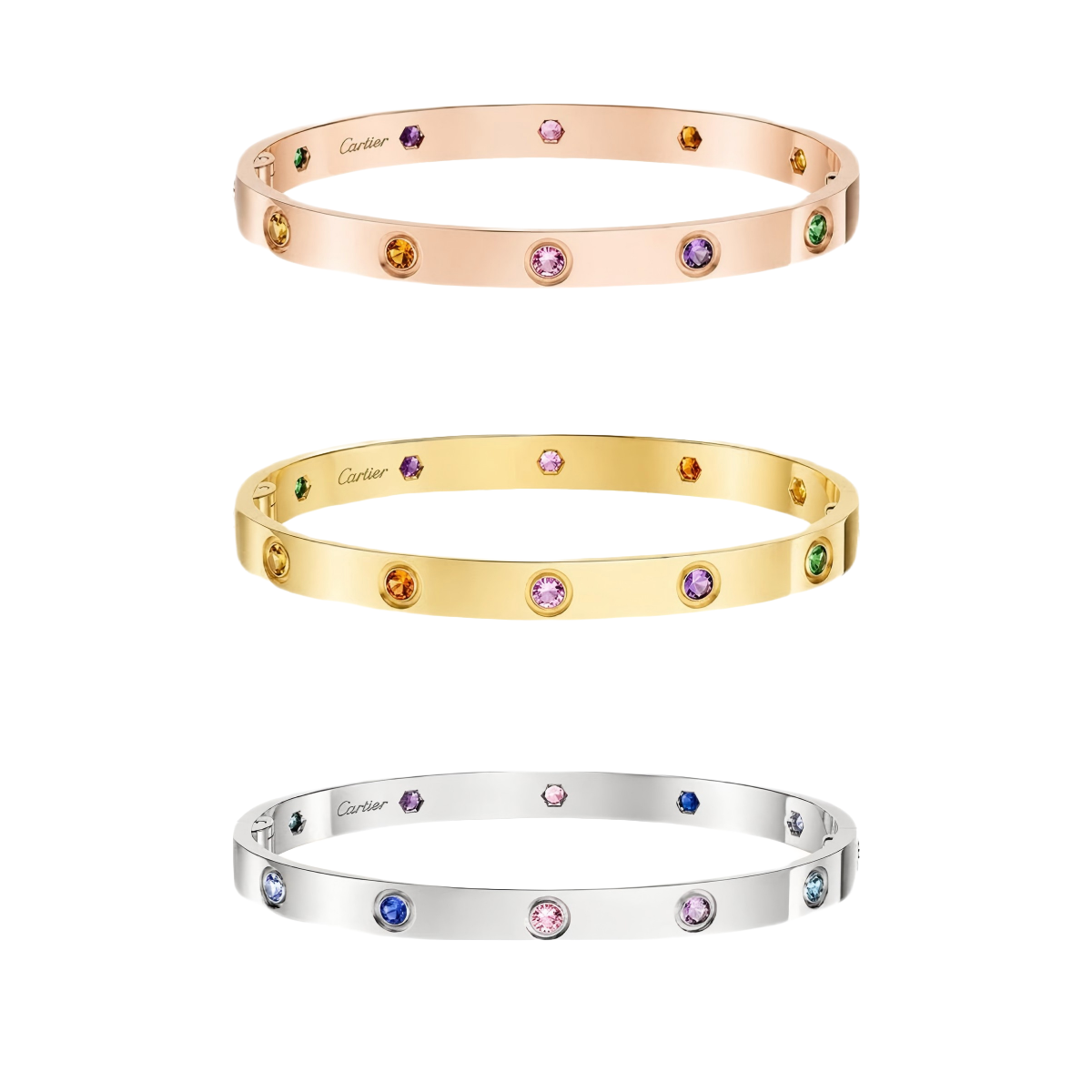 [GAONASI]2026 RAINBOW LOVE BRACELET 6.1MM  10 DIAMONDS