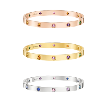 [GAONASI]2026 RAINBOW LOVE BRACELET 6.1MM  10 DIAMONDS