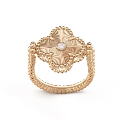[Gaonasi]CLOVER RIVERSIBLE RING GOLD COLLECTION