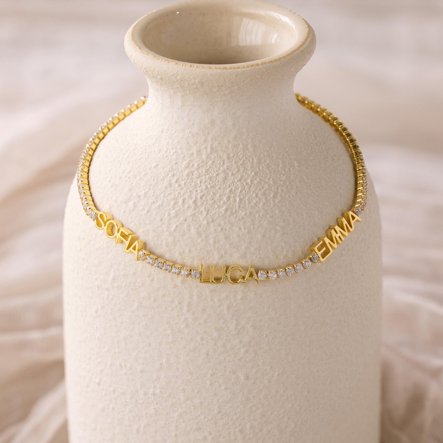 Multiple Name Tennis Bracelet