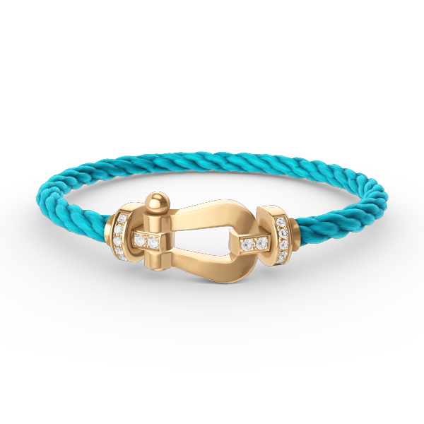[Gaonasi]FORCE LARGE HORSESHOE HALF DIAMOND BRACELET GOLD