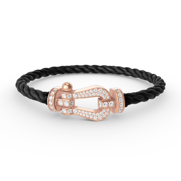 [Gaonasi]FORCE LARGE HORSESHOE FULL DIAMOND BRACELET ROSE GOLD