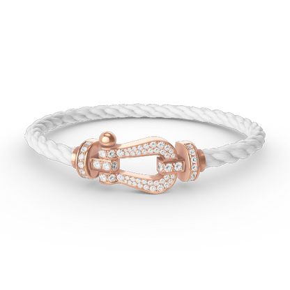 [Gaonasi]FORCE LARGE HORSESHOE FULL DIAMOND BRACELET ROSE GOLD
