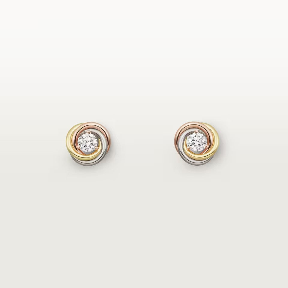 [Gaonasi Jewelry]TRINITY STUD DIAMOND EARRINGS