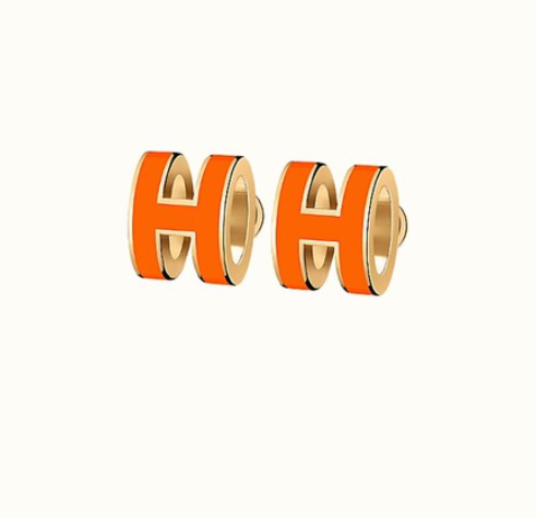 [Gaonasi]MINI POP H EARRINGS ORANGE
