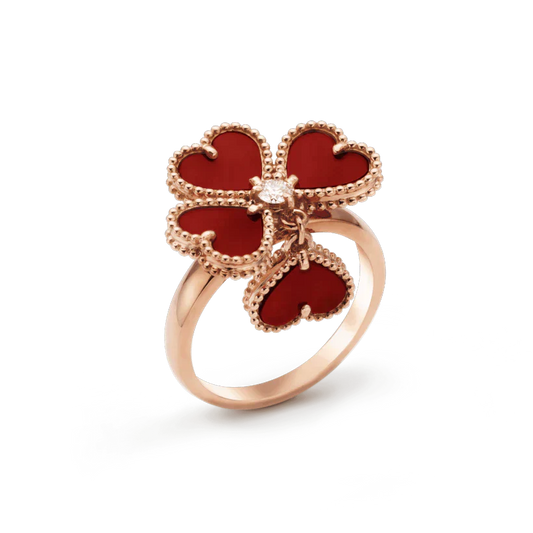 [Gaonasi]SWEET CLOVER CARNELIAN RING