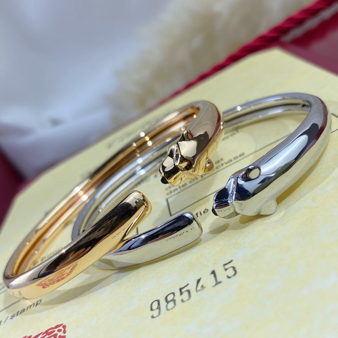 [Gaonasi]PANTHERE SILVER OPEN BRACELET