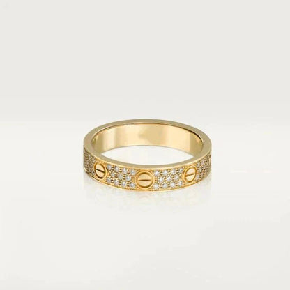 [Gaonasi]LOVE RING 3.6MM DIAMOND PAVED