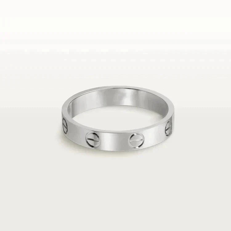 [Gaonasi]LOVE RING 4MM 1 DIAMOND SILVER