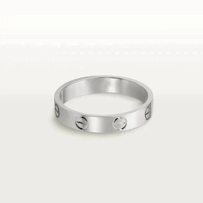 [Gaonasi]LOVE RING 4MM 1 DIAMOND SILVER