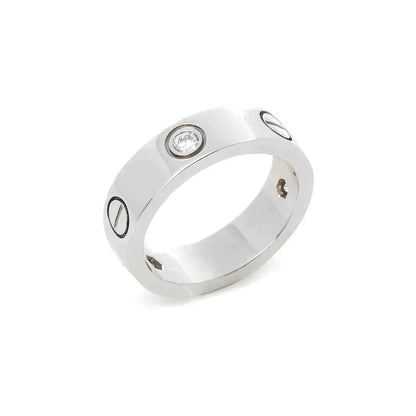 [Gaonasi]LOVE RING 5.5MM 3 DIAMONDS SILVER